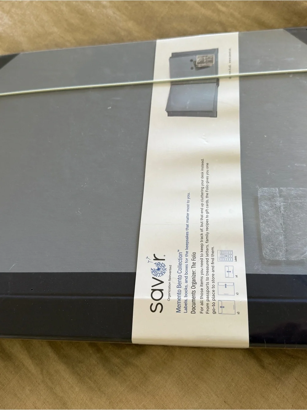 NWT Savor Document Organizer Folio in Slate Gray